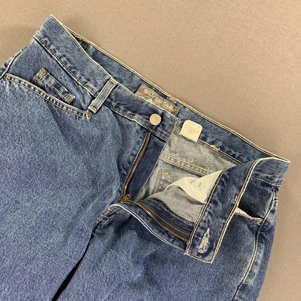 VTG Levi's Silvertab Jeans Teen 13 (34x30‎ Fit) Blue Relaxed Y2K Baggy Wide Leg